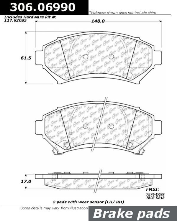 Stop Tech / Power Slot 306.06990 Brake pad set