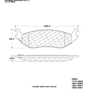 Stop Tech / Power Slot 306.08980 Brake pad set