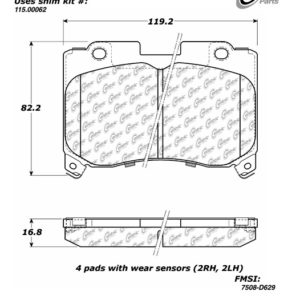 Stop Tech / Power Slot 309.06290 Brake pad set
